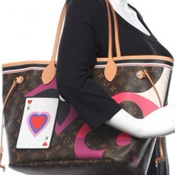 💎✨BEAUTIFUL✨💎Authentic LOUIS VUITTON Game on Neverfull Brown Tote Bag - Picture 2 of 8